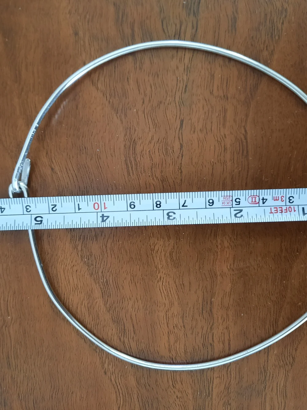 Vintage Sterling Silver 925 Round Wire Tube Torque Collar Choker Necklace